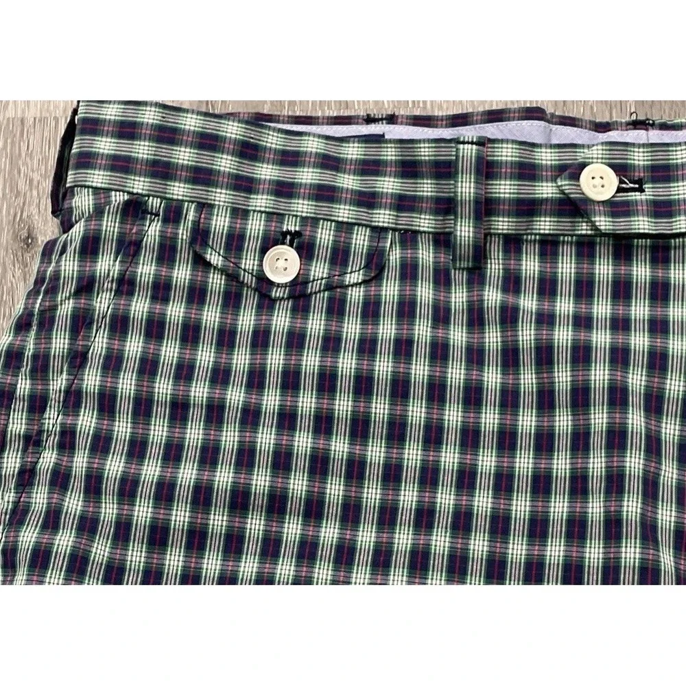 POLO GOLF Ralph Lauren Shorts Red Blue Green Plaid Preppy‎ Crest Men's Size 40